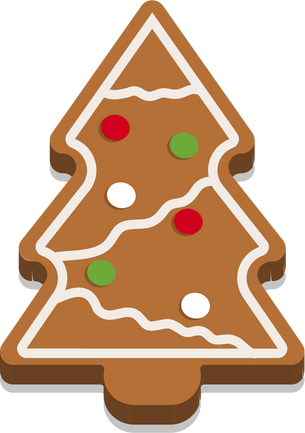 Gingerbread Christmas Tree Illustration